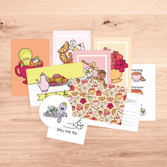 Fall Tea Time - Postcards